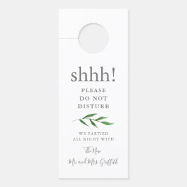 Colgador Para Puertas Elegante boda de hojas de lujo Bienvenida/No moles