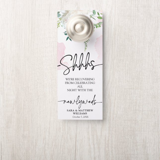 Colgador Para Puertas Elegante Caligrafía Delicada (En pomo)