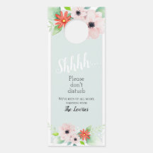 Elegante Floral No Perturbar La Bienvenida Boda