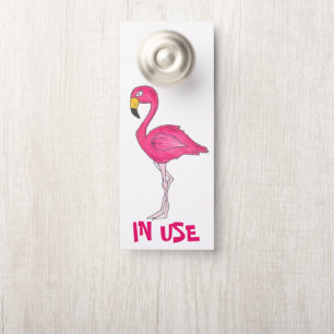 Colgador Para Puertas En uso / Vacant Pink Flamingo Bird Bañera Puerta