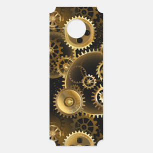 Colgador Para Puertas Engranajes de latón Steampunk sin costuras