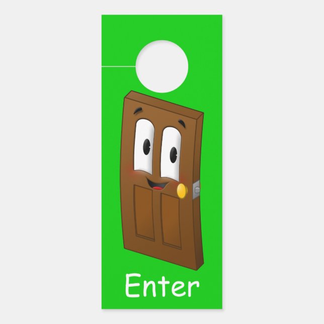 Colgador Para Puertas "Enter/Stop" (Entrada/parada) (Anverso)