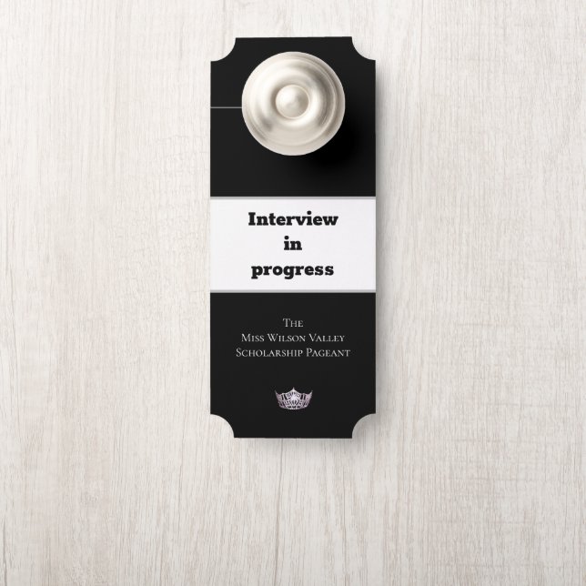 Colgador Para Puertas Entrevista de Miss America Crown Door Hanger en Pr (En pomo)