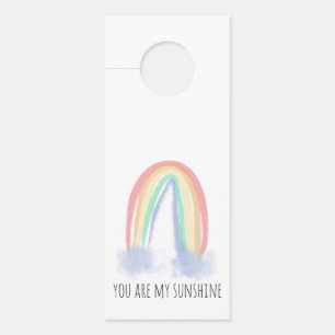 Colgador Para Puertas Eres mi arcoiris pintado con una acuarela brillant