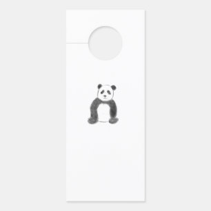 Colgador Para Puertas Esbozo de panda blanco y negro