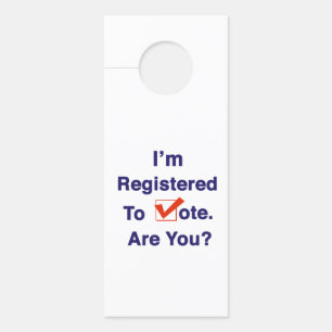 Colgador Para Puertas Estoy inscrito para votar 2026