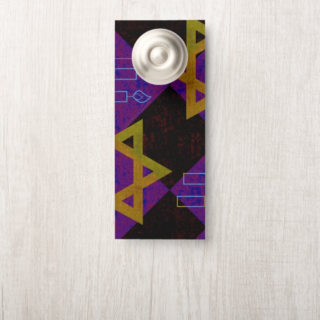 Colgador Para Puertas Estrella feliz de Hanukkah de David menorah de Sli (En pomo)