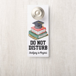 Colgador Para Puertas Estudiantes   No molestar al Rótulo