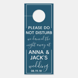 Colgador Para Puertas Etiqueta de Boda de la marina DND y bienvenida rev