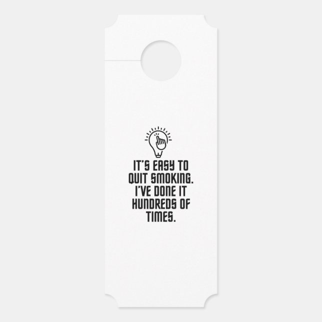 Colgador Para Puertas Fácil de dejar de fumar (Anverso)