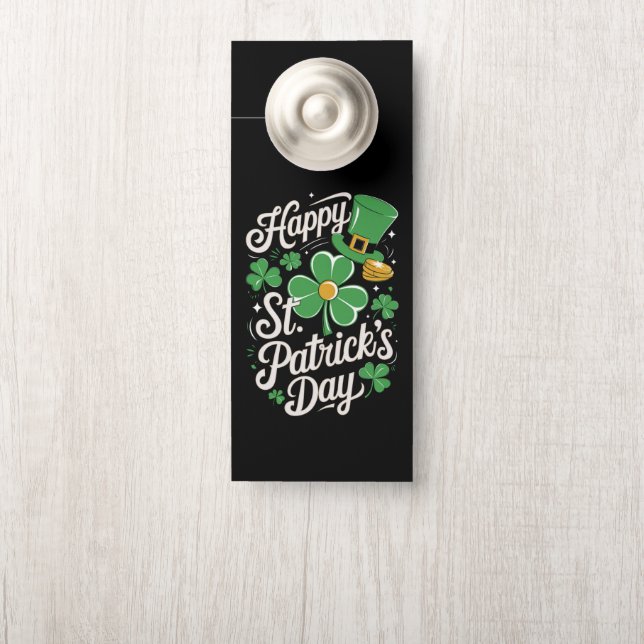 Colgador Para Puertas Feliz Día de San Patricio, Patrimonio Irlandés en  (En pomo)