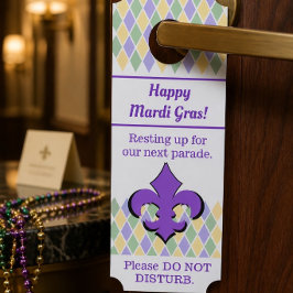 Colgador Para Puertas Feliz Mardi Gras | Personalizado