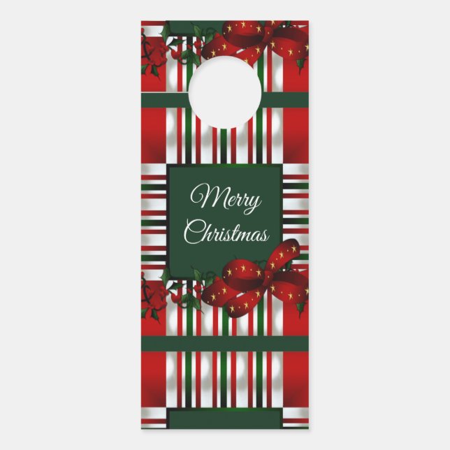 Colgador Para Puertas Feliz Navidad Red Green Plough (Anverso)