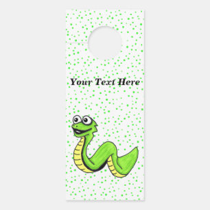 Colgador Para Puertas Feliz Personalizado lindo, brillante serpiente ver