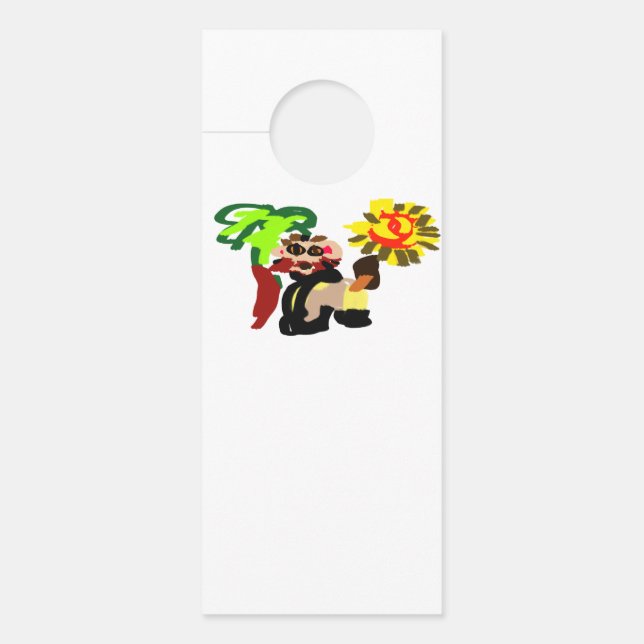 Colgador Para Puertas Flor cálida de león  (Anverso)