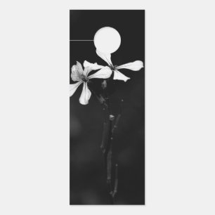 Colgador Para Puertas floral blanca y negra mínima