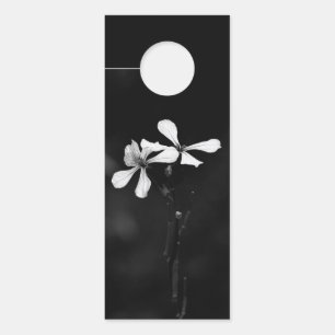 Colgador Para Puertas floral blanca y negra mínima