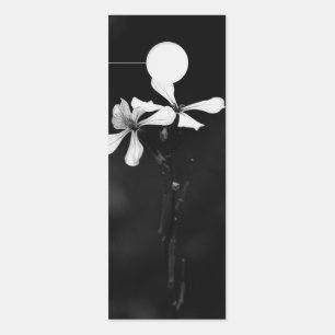 Colgador Para Puertas floral blanca y negra mínima