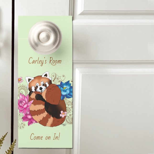 Colgador Para Puertas Flores Red Panda Lotus Henna (Subido por el creador)