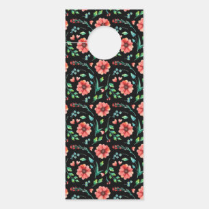 Colgador Para Puertas Flores y hojas exóticas florales Patrón-45654