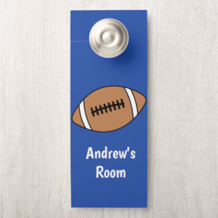 Colgador Para Puertas Fútbol azul personalizado