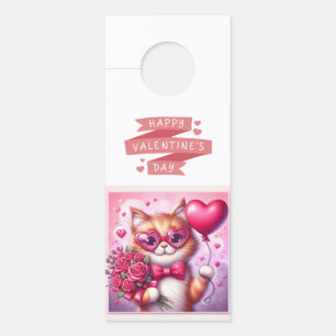 Colgador Para Puertas Gato El día de San Valentín/gatito