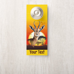 Colgador Para Puertas Gazelle Animal salvaje Antelope africano