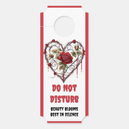 Colgador Para Puertas Gothic Red Rose Heart Vine Artwork