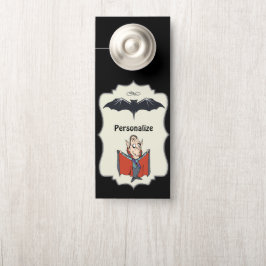 Colgador Para Puertas Gracioso Personalizado Drácula Volando Bat Habitac