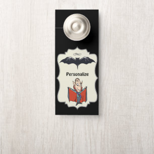 Colgador Para Puertas Gracioso Personalizado Drácula Volando Bat Habitac