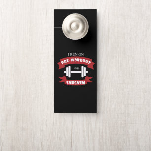 Colgador Para Puertas Gracioso Suplemento Fitness Sarcasm Gym Oficina Pu