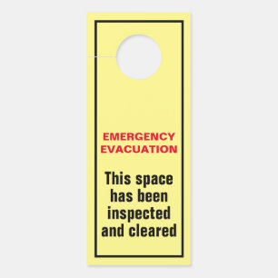 Colgador Para Puertas Guardia de la suite de emergencia de evacuación de