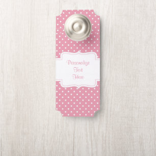 Colgador Para Puertas Habitación de época de bonito y polka rosa