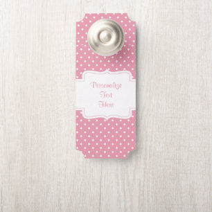 Colgador Para Puertas Habitación Vintage con Lunares Rosados y Bonitos