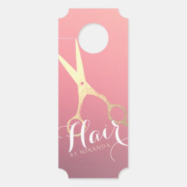 Colgador Para Puertas Hairstylist Makeup Salon Moderno Tijeras de oro ro