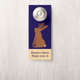 Colgador Para Puertas Halloween Jackalope Trick o Tret Personalizado