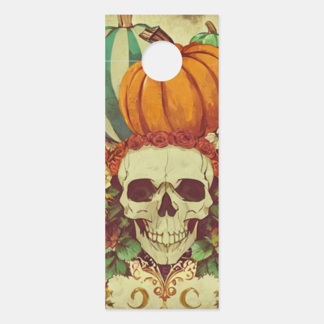 Colgador Para Puertas Halloween/otoño/esqueleto/calabaza (Anverso)