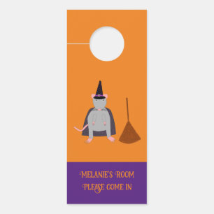 Colgador Para Puertas Halloween Rata de Brujas y Personalizado de doble 
