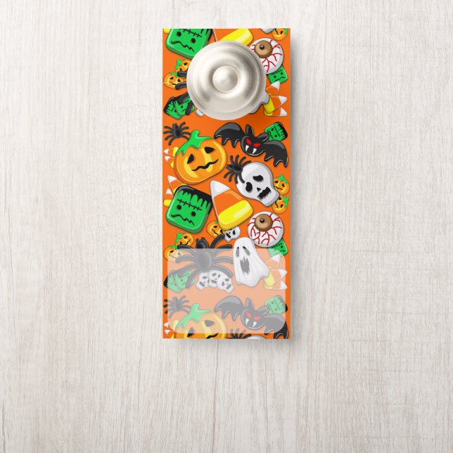 Colgador Para Puertas Halloween Spooky Candies Fiesta (En pomo)