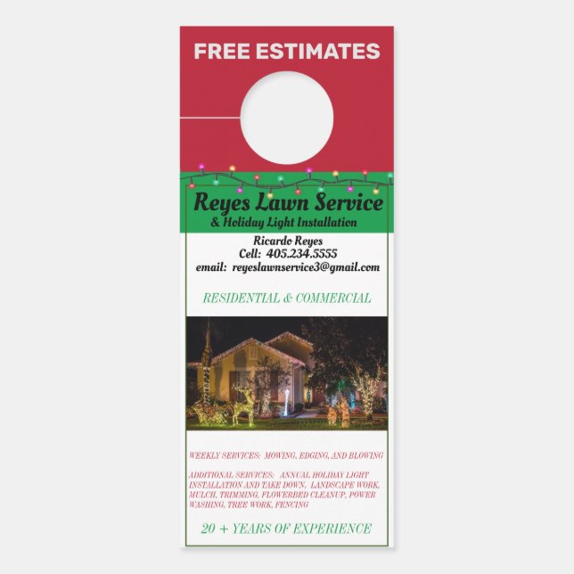 Colgador Para Puertas Hermosa instalación de Navidades fotográficos (Anverso)