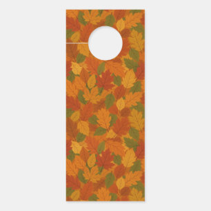 Colgador Para Puertas Hojas clásicas de otoño con patrón