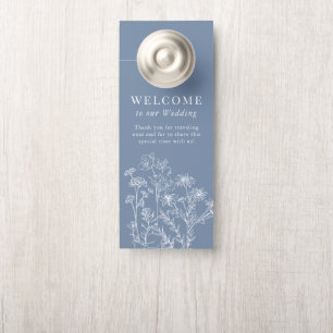 Colgador Para Puertas Hotel Boho Periwinkle Wildflower Boda