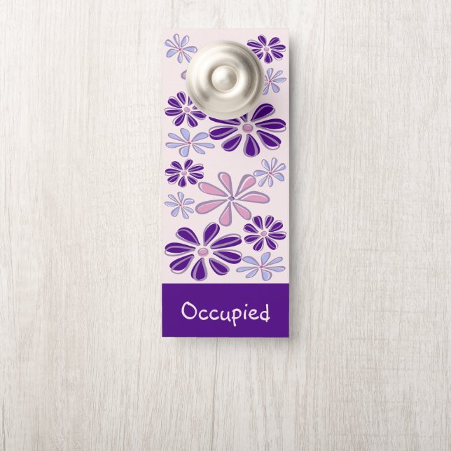 Colgador Para Puertas Indigo Bloom Doodle Your Name (En pomo)
