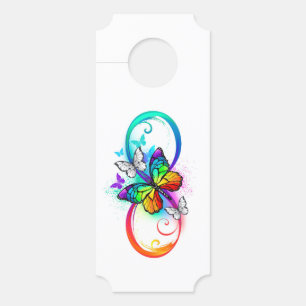Colgador Para Puertas Infinidad brillante con la mariposa arcoiris