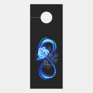 Colgador Para Puertas Infinito brillante con rosa azul