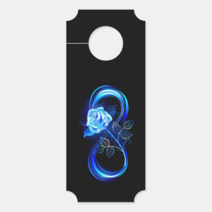 Colgador Para Puertas Infinito brillante con rosa azul