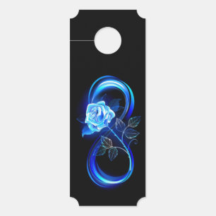 Colgador Para Puertas Infinito brillante con rosa azul