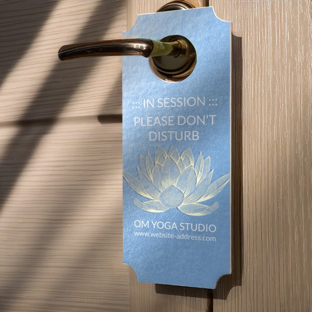 Colgador Para Puertas Instructor de Meditación de Blue Gold Lotus Yoga S (Subido por el creador)