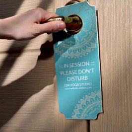 Colgador Para Puertas Instructor de Meditación de Yoga Oro Azul Verde Ma