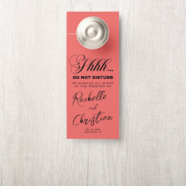 Colgador Para Puertas Invitado Boda de caligrafía de guión minimalista